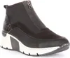 A single black high-top sneaker with a zipper closure and a wedge sole, shown against a white background. Produktbild-Vorschau