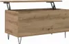 A wooden coffee table with a lift-top mechanism is shown against a white background. Voir les images du produit