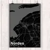 Mr. & Mrs. Panda Bild Norden DIN A2 - Geschenk, drucke, Produktbild-Vorschau 2