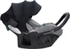 A side view of a black and gray baby car seat with a black canopy. Produktbild-Vorschau