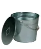 Asche Eimer Lienbacher oval verzinkt mit Deckel 35x40x28cm Produktbild-Vorschau 2