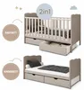 ISABEL Babybett 2in1 140x70 cm Kaschmir mit 2 Schubladen, Produktbild-Vorschau 8