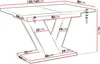 Table à manger extensible 120x80 cm GIBON - marbre noir / Voir les images du produit 2