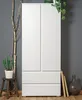 Mehrzweckschrank >Ravenna< in Weiß/Matt - 80x191x40cm Produktbild-Vorschau 2