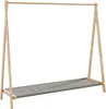 vidaXL Appendiabiti con ripiani 106x34x102 cm in bambù Anteprima dell’immagine prodotto 5
