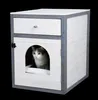 KERBL Katzenschrank Ida Katzenmöbel Weiß Grau Anteprima dell’immagine prodotto 14