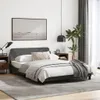 Giroletto con testiera in tessuto grigio scuro 120x200 cm Anteprima dell’immagine prodotto 10