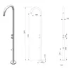 Sined | Außendusche Quartu - 229 Cm - Edelstahl Aisi 316L - Produktbild-Vorschau 14