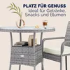CASARIA® Gartentisch Polyrattan Wetterfest Rund Klein 60cm Produktbild-Vorschau 7