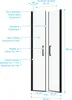 Porte de Douche Double Battant 80x200cm - Verre Trempé Voir les images du produit 4
