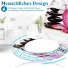 A bathroom scene with a toilet and plants, with a close-up of a toilet seat and decorative elements. Produktbild-Vorschau