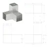 vidaXL Pfostenverbinder Y-Form Verzinktes Metall 91 x 91 mm Produktbild-Vorschau 5