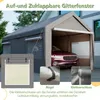 Carporttent 3 × 6 m, autogarage met oprolbare ramen, Productafbeelding-voorbeeld 8