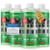 Four bottles of ABACUS Nell Ultra Grünbelagentferner are displayed in a studio shot against a white background. Produktbild-Vorschau