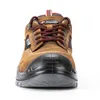 A front view of a brown work boot against a white background. Produktbild-Vorschau