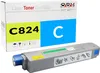 Kompatibler Toner für OKI C824dn ersetzt 47095703 Cyan - Produktbild-Vorschau 1