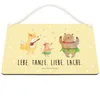 Mr. & Mrs. Panda Wandbild Holz Waldtiere Aloha DIN A5 - Produktbild-Vorschau 2