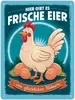 Frische Eier von glücklichen Hühnern Metallschild XL in Produktbild-Vorschau 1