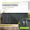 Juskys Mülltonnenbox Arel 4er - Metall Gartenbox - Produktbild-Vorschau 7
