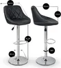 TRESKO 2er Set Barhocker Schwarz Barstuhl 360° Frei Drehbar Produktbild-Vorschau 7