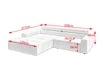 KAWOLA Sofa RENO Ecksofa Feincord grau Longchair links Produktbild-Vorschau 7