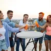 2 x Stehtisch Klappbar Ø 72 cm Rund Kunststoff Produktbild-Vorschau 3