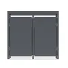 DEGAMO Mülltonnenbox 2er ULM 132x80x124cm mit Pfanzkasten,  Produktbild-Vorschau 7