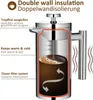 Kávovar French Press, 1,5 litru, nerezová ocel, dvoustěnná Náhled obrázku produktu 2