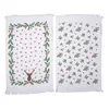 Clayre & Eef Gästehandtuch 2er Set 40x66 cm Weiß Rot Produktbild-Vorschau 2
