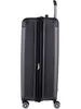 A side view of a dark gray suitcase with a telescopic handle extended. Produktbild-Vorschau