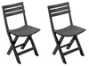 lot de 2 chaises pliantes en plastique Chaise de jardin Voir les images du produit 1