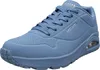 A blue Skechers sneaker is shown from a side angle against a white background. Produktbild-Vorschau