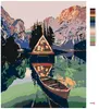 Zuty - Malen nach Zahlen - FLACHBOOT AN DER HÜTTE AM SEE IN Produktbild-Vorschau 3