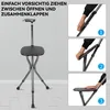 Klappbarer Gehstock, der 200 kg aushält, mit Stuhl, Produktbild-Vorschau 6