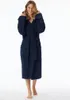Schiesser peignoir essentials bathrobe with hood navy Voir les images du produit 18