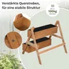 WOLTU Hochbeet mit 2 Blumenkästen, Holz Blumentreppe, mit Produktbild-Vorschau 7