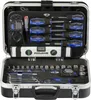 An open tool case filled with various tools. Produktbild-Vorschau