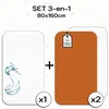 Elzusha - Set van 2 Hoeslakens en 1 Waterdicht Productafbeelding-voorbeeld 2