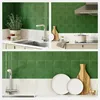 Azulejos de vinilo autoadhesivos para cocina, color verde, Vista previa de la imagen del producto 4