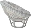 MiaMöbel Sessel 'Papasan' weiß, Ø 100 cm Produktbild-Vorschau 3