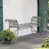 Banc de jardin "œil de paon" en métal, patiné vert en Voir les images du produit 6
