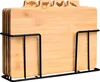 4er Schneidebrett-Set Bambus Schneidebrett Produktbild-Vorschau 4