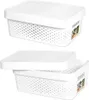 Úložný box INFINITY 11l s vekom biely perforovaný Náhľad obrázku produktu 8