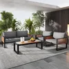 Merax Gartenlounge Set 4-tlg. Terassenmöbel mit Produktbild-Vorschau 2
