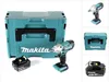 A Makita impact wrench set with a case and battery, presented on a white background with additional product shots on the right. Voir les images du produit