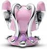 A close-up view of a pink and silver charm. Podgląd zdjęcia produktu