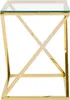 BELIANI Beistelltisch Gold Transparent 40 x 55 cm Produktbild-Vorschau 4
