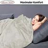 Fleece Kuscheldecke 220x240 cm Flauschiges Polyester Grau Produktbild-Vorschau 5