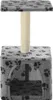 vidaXL Škrabadlo pre mačky Sisal 55 cm Grey Paw Print Náhľad obrázku produktu 4
