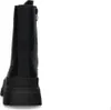 A black boot is shown from the back against a white background. Produktbild-Vorschau